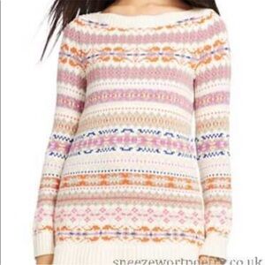 Ralph Lauren Boatneck Tunic Fair Isle Sweater, NXT, Size 1X